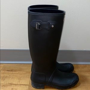 Hunter Original Tall Black Rain Boots Size 7